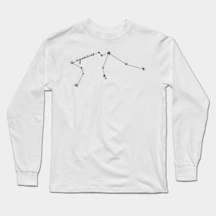 Aquarius Constellation Zodiac Drawing Sticker Long Sleeve T-Shirt